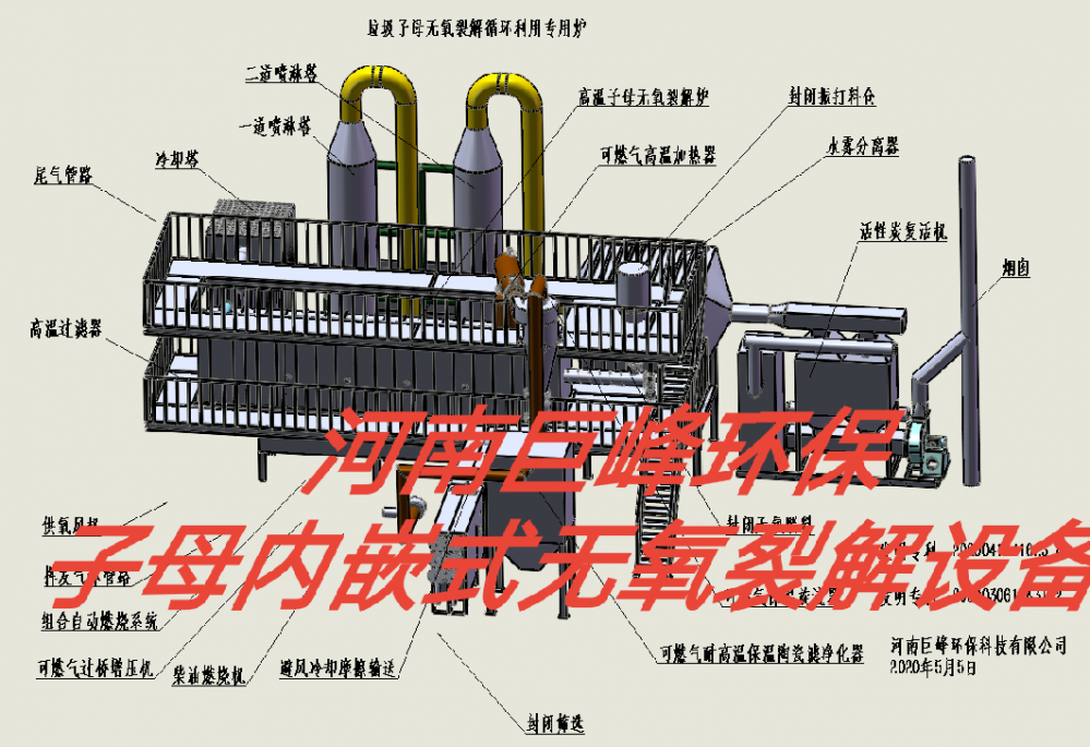 子母內(nèi)嵌無氧裂解爐|無氧裂解氣化爐